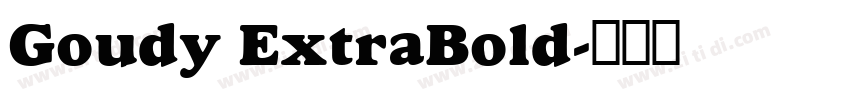 Goudy ExtraBold字体转换
